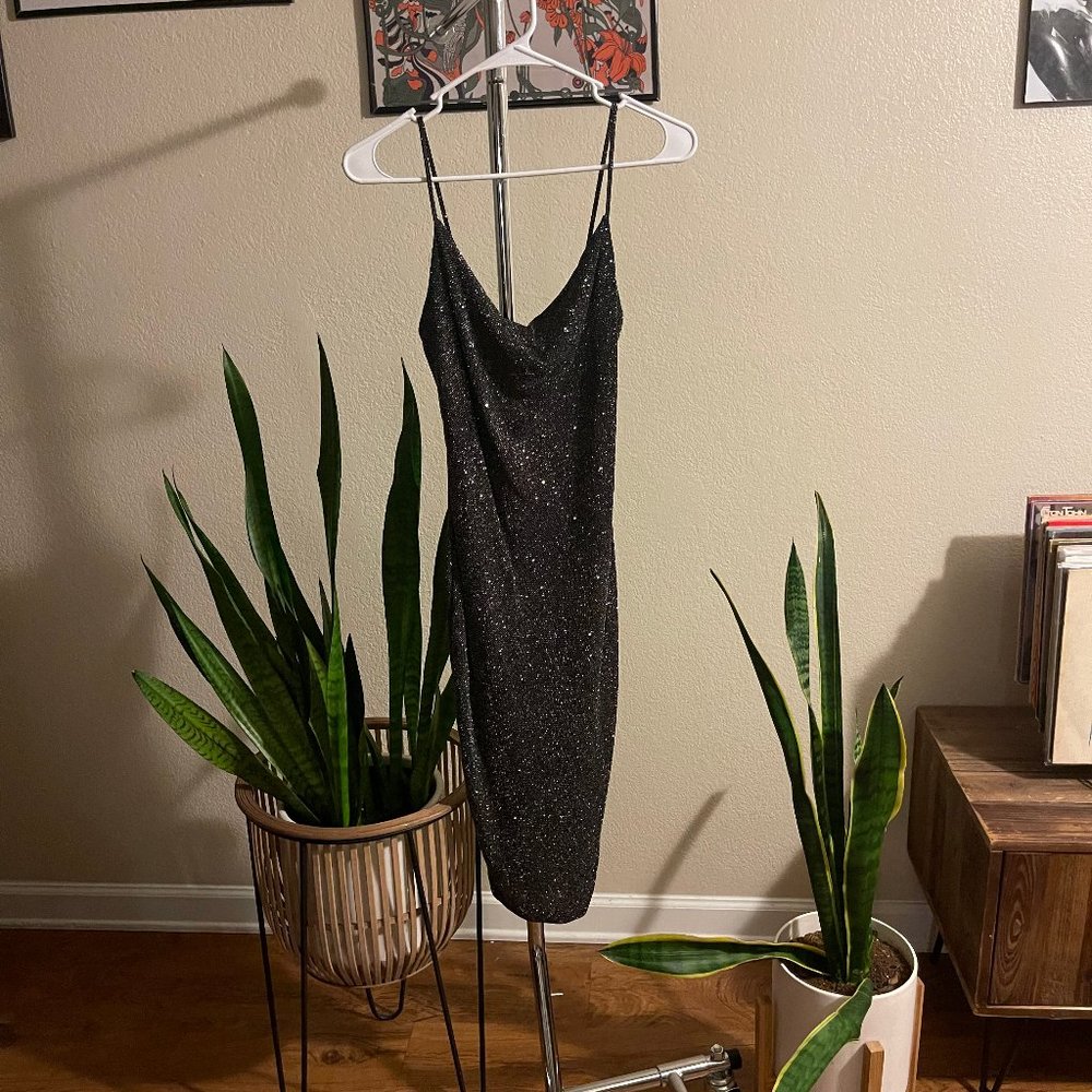 glitter cocktail/clubbing dress s/m